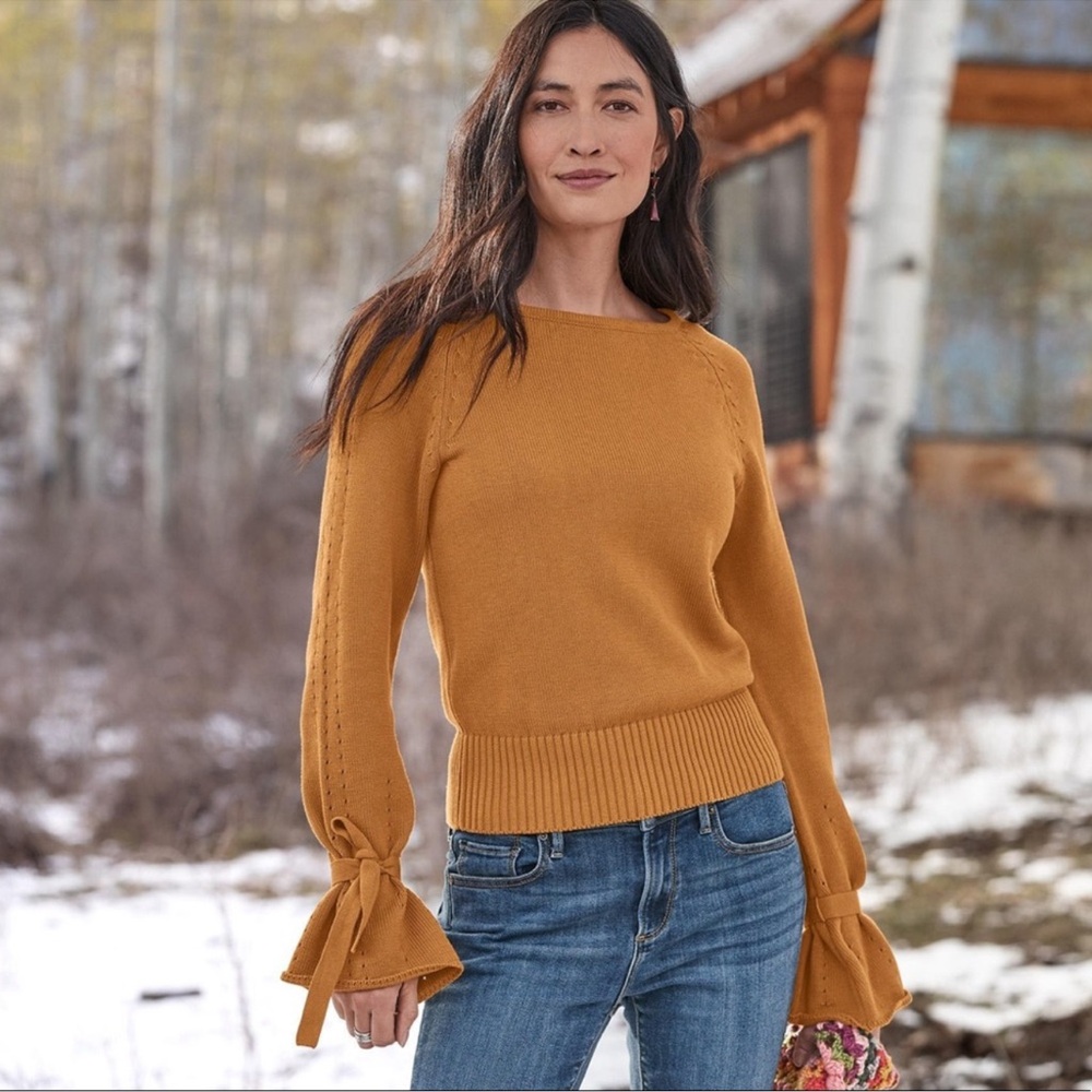 Sundance Aryka Sweater Orange Size XS